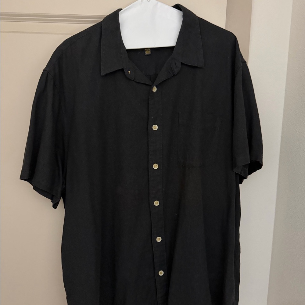 Lucky Brand Black Casual Button Down Shirt